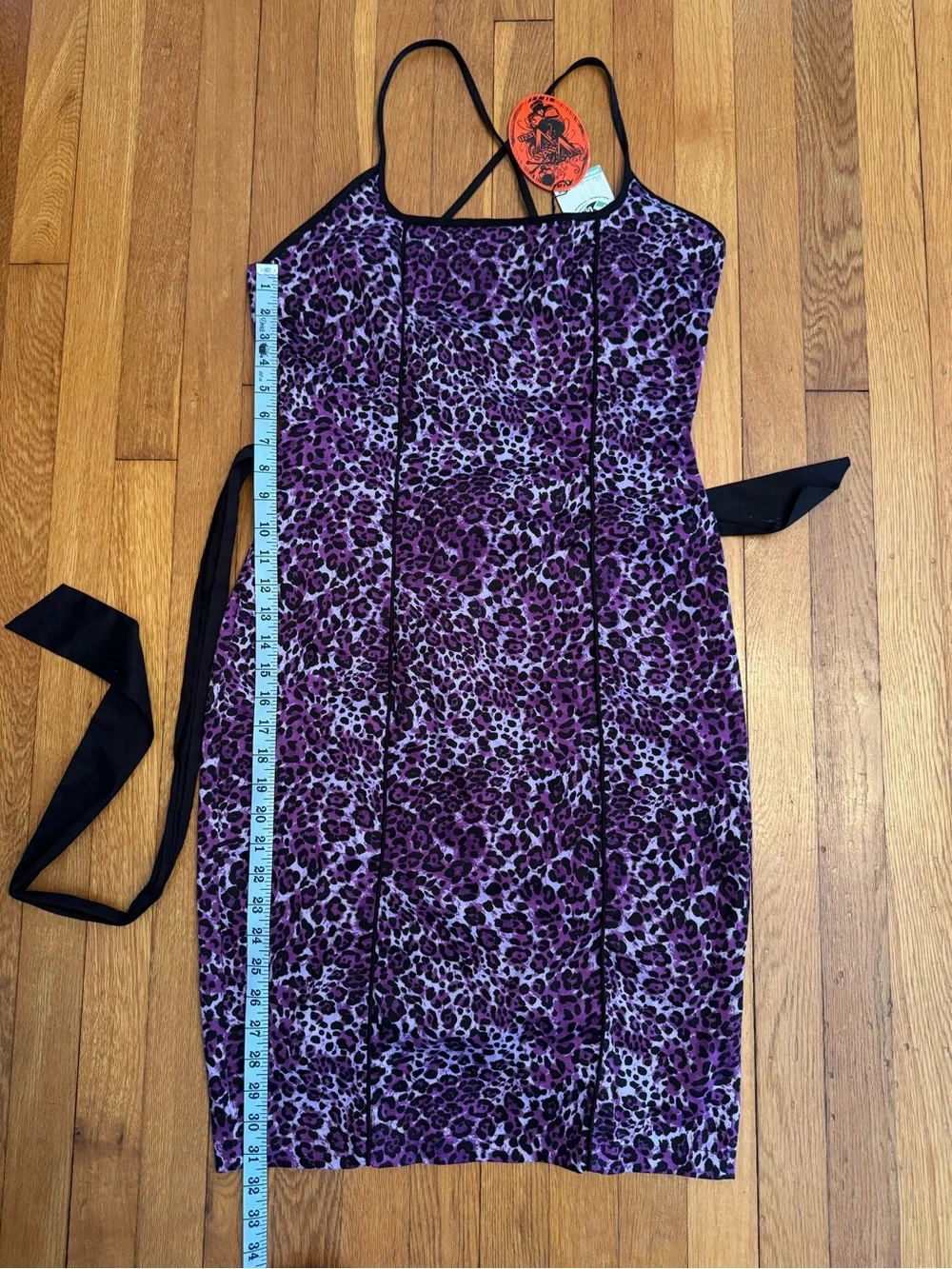Voodoo Vixen Purple Leopard Print Wiggle Dress - Picture 7 of 9